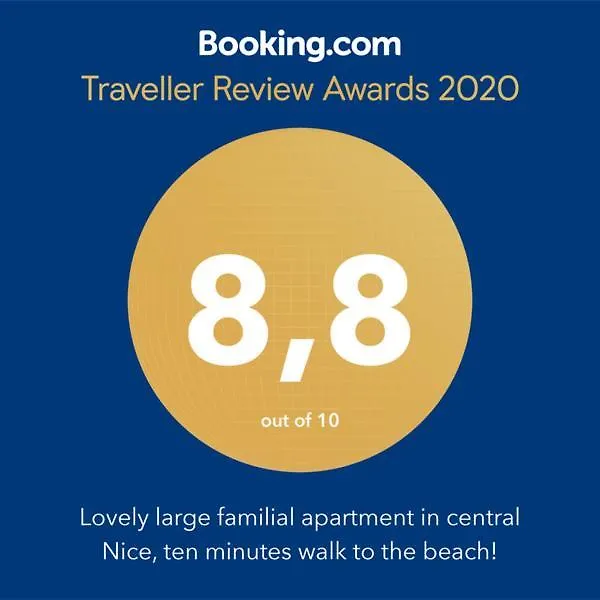 Lovely Large Familial Apartment In Central Nice, Ten Minutes Walk To The Beach!  Nice